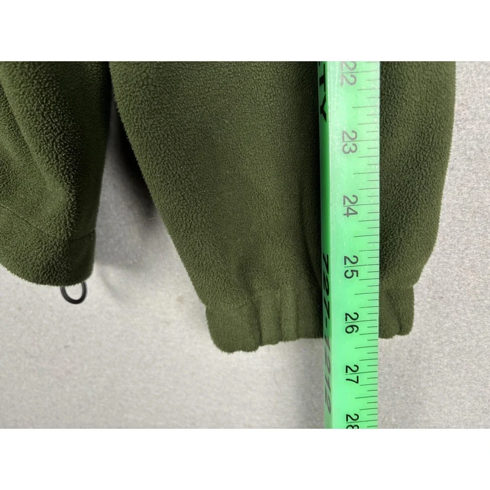 The North Face Jacket Mens Large Green Fleece WindWall Full Zip Hiking Outdoor